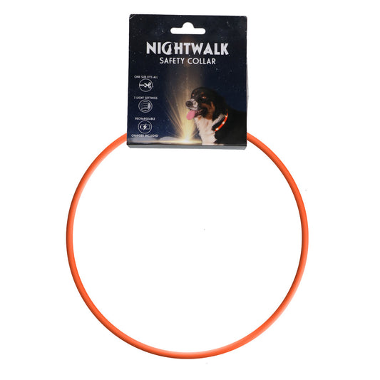 Nightwalk veiligheidshalsband oranje